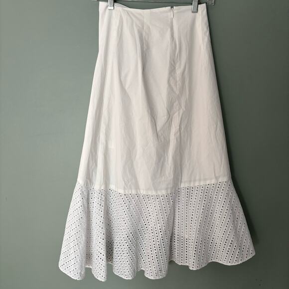 Club Monaco Ruanne Asymetrical Eyelet Ruffled Skirt - Picture 4 of 8